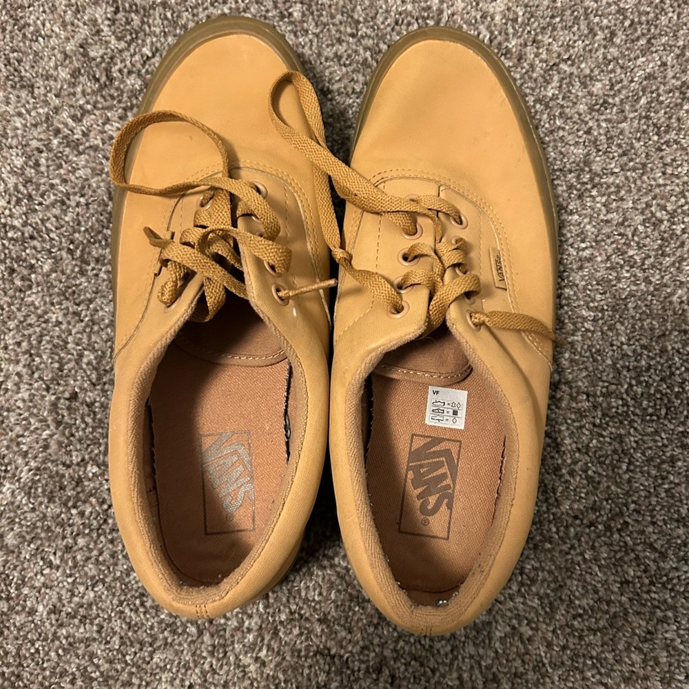 Men’s/Womens Vans Light Brown Lace-Up Shoes